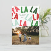 FaLaLa Kerstmis Feestdagenkaart (Staand voorkant)