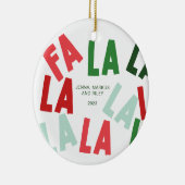 FaLaLa Kerstmis Keramisch Ornament (Rechts)