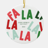 FaLaLa Kerstmis Keramisch Ornament (Voorkant)