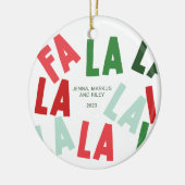 FaLaLa Kerstmis Keramisch Ornament (Links)