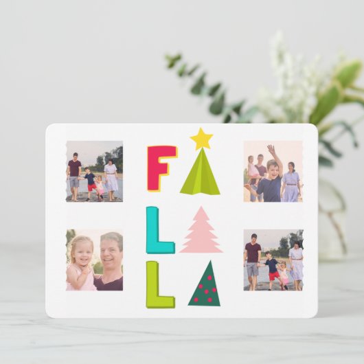 falala lama feestdagenkaart (Staand voorkant)