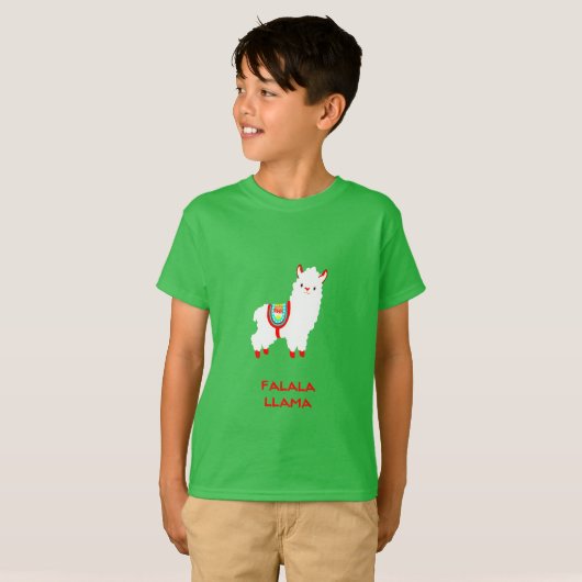 FaLaLa Llama Aangepaste kleur T-shirt (Voorkant volledig)
