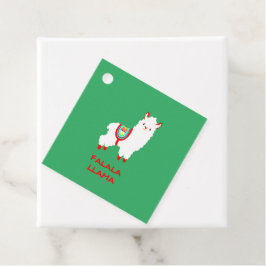Falala Llama-kerstfeestdag Bedankjes Labels