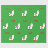 FaLaLa Llama Pattern Cadeaupapier (Vlak)