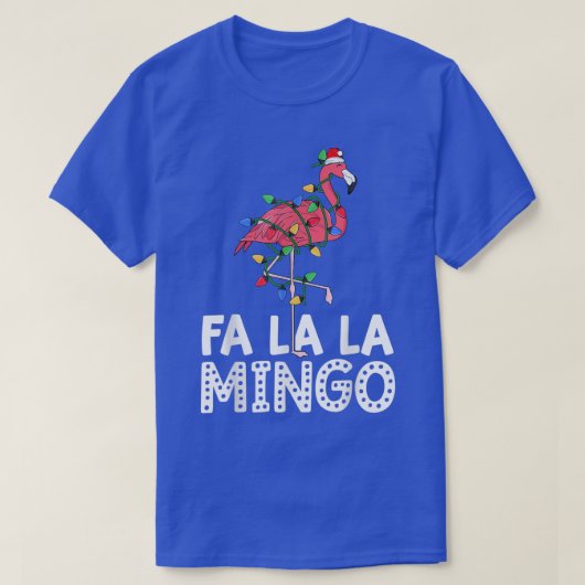 FaLaLa Mingo Xmas Partij Flamingo Santa Lights Paj T-shirt (Design voorkant)