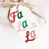 Falala Modern Retro Vibrant Plaid Kerstmis Cadeaulabel