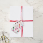Falala Naar en Van Geruite Kerst Cadeaulabel (Met Touw)