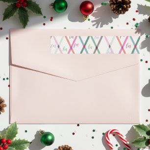 Falala Pastel Kleuren Geruit Patroon Kerstmis