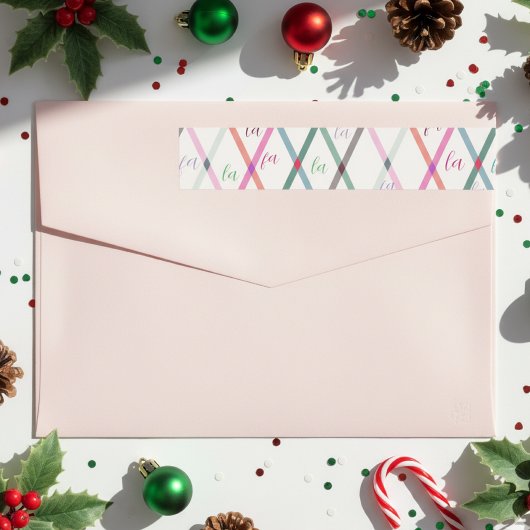 Falala Pastel Kleuren Geruit Patroon Kerstmis