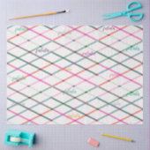 Falala Pastel Kleuren Geruit Patroon Kerstmis Tissuepapier (Craft)