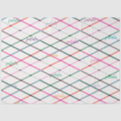 Falala Pastel Kleuren Geruit Patroon Kerstmis Tissuepapier (Voorkant)