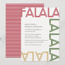 FALALA Red Stripes Moderne Holiday Cocktails Party