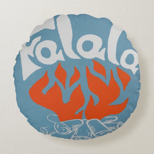 FaLaLa Rond Kussen (Voorkant)