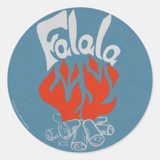 FaLaLa Ronde Sticker (Voorkant)
