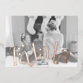 Falala Typografie 2 Foto Folie Feestdagenkaart (Voorkant)