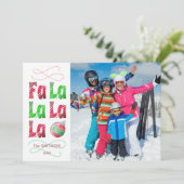 FaLaLa Waterverf, 3 foto's, Groet op de rug Feestdagenkaart (Staand voorkant)