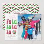 FaLaLa Waterverf, Bewerkbare Groet op Terug Feestdagenkaart (Voorkant / Achterkant)