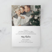 Falalala Black Ombre Script Fun Kerstfoto Feestdagen Kaart (Binnen)