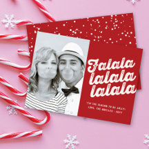 Falalala Bold Script Fun Classic kerstfoto