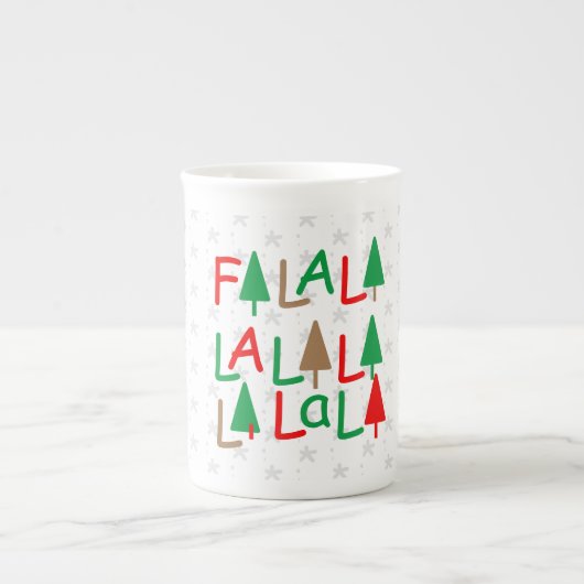 FaLaLaLa... Eenvoudige rode groene specialty Mok (Voorkant)
