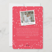 Falalala Fun Script Roze kerstfoto Modern Feestdagenkaart (Achterkant)