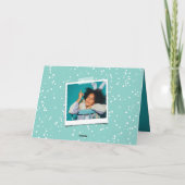 Falalala Green Ombre Script Fun Kerstfoto Feestdagen Kaart (Achterkant)