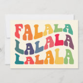 Falalala Groovy Wavy kleurrijke kerst Feestdagenkaart (Voorkant)