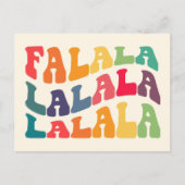 Falalala Groovy Wavy kleurrijke kerst Feestdagenkaart (Voorkant)