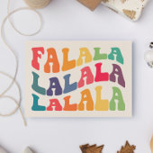 Falalala Groovy Wavy kleurrijke kerst Feestdagenkaart