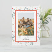 Falalala Kerstverlichting 4 Foto's Vakantie Kaart (Staand voorkant)