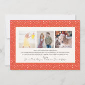 Falalala Kerstverlichting 4 Foto's Vakantie Kaart (Achterkant)