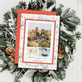 Falalala Kerstverlichting Kerst 3 Fotokaart Kaart