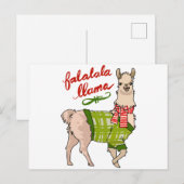 Falalala Llama Briefkaart (Voorkant / Achterkant)