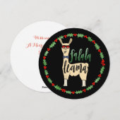 Falalala Llama-holiday-kaart - unieke vorm van een Feestdagenkaart (Voorkant / Achterkant)