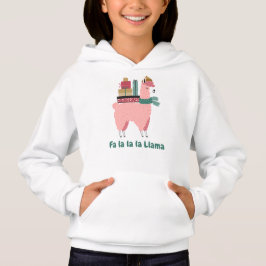 Falalala Llama Pullover Hoodie voor kinderen