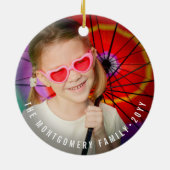 Falalala Pink Ombre Bold script: Kerstmis Keramisch Ornament (Achterkant)