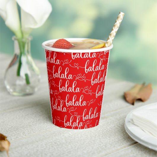 Falalala Red Holiday Leuke Papieren Cup Set Papieren Bekers (Insitu)