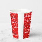 Falalala Red Holiday Leuke Papieren Cup Set Papieren Bekers (Links)