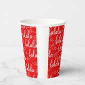 Falalala Red Holiday Leuke Papieren Cup Set Papieren Bekers (Rechts)
