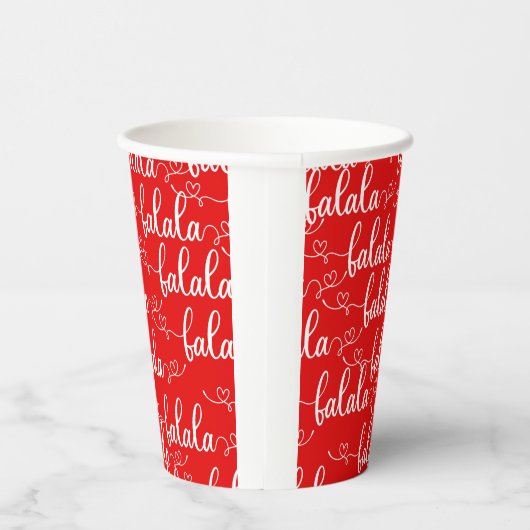 Falalala Red Holiday Leuke Papieren Cup Set Papieren Bekers (Rechts)