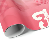 Falalala Red Ombre kerstfoto Collage Cadeaupapier (Rol Hoek)