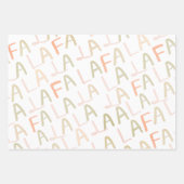 Falalala Roze Kerstvakantie Inpakpapier Vel (Voorkant)