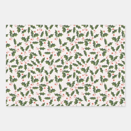 Falalala Script Kerstvakantie Inpakpapier Vel (Voorkant 3)