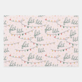 Falalala Script Kerstvakantie Inpakpapier Vel (Voorkant 2)