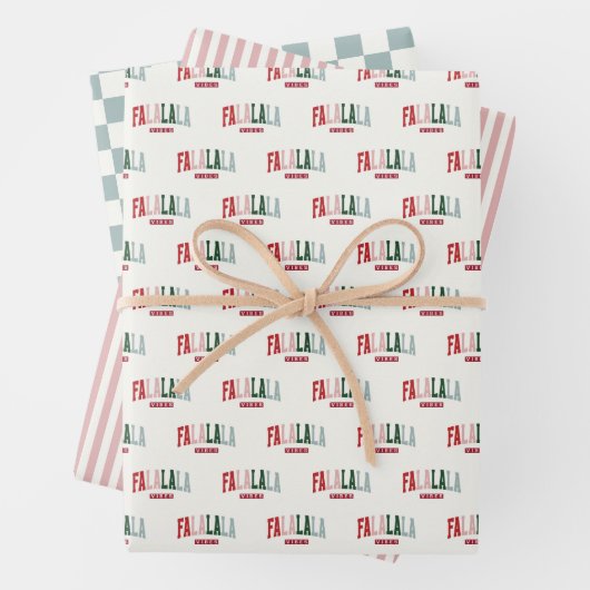 FALALALA VIBES Holiday Inpakpapier Vel (In situ)