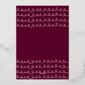 FaLaLaLa Waterverf Rendier Kerstgroet Folie Uitnodiging (Achterkant)