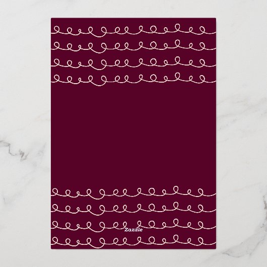 FaLaLaLa Waterverf Rendier Kerstgroet Folie Uitnodiging (Achterkant)