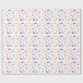 Falalalala Festive nieuwjaarsdag Confetti Cadeaupapier (Vlak)