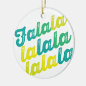 Falalalala Green Ombre Bold Script Keramisch Ornament (Links)