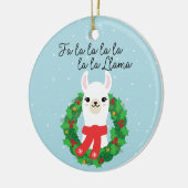 FaLaLaLaLa Llama met kerst Keramisch Ornament (Links)